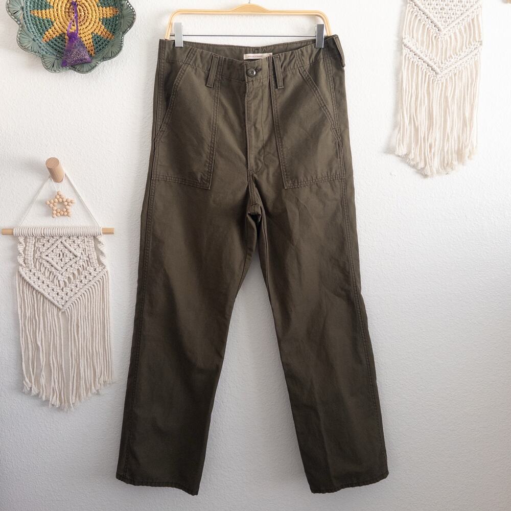 Levi's Olive Green Ribcage Straight Granola Utility Pants Size 31
